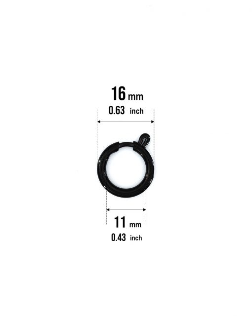 Small round black jewelry hook 16mm