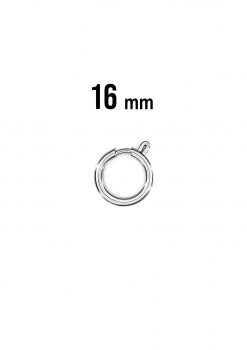 Small circle round jewelry hook silver 16mm