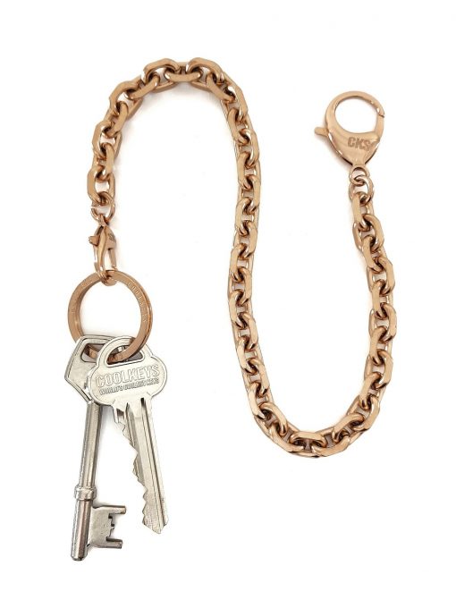 Nyckelkedja rose guld med design nyckelring med nycklar keychain rose gold