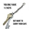 Nyckelkedja rostfri hakad till nycklar