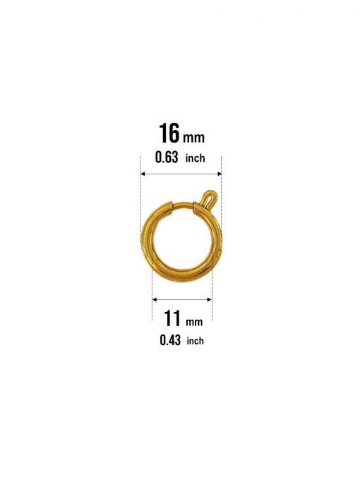 Small circular hook gold 16mm
