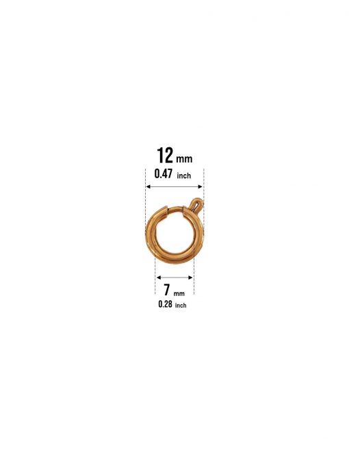 Small round circular jewelry hook rose gold 12mm