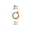 Circle round rose gold jewelry hook 16mm