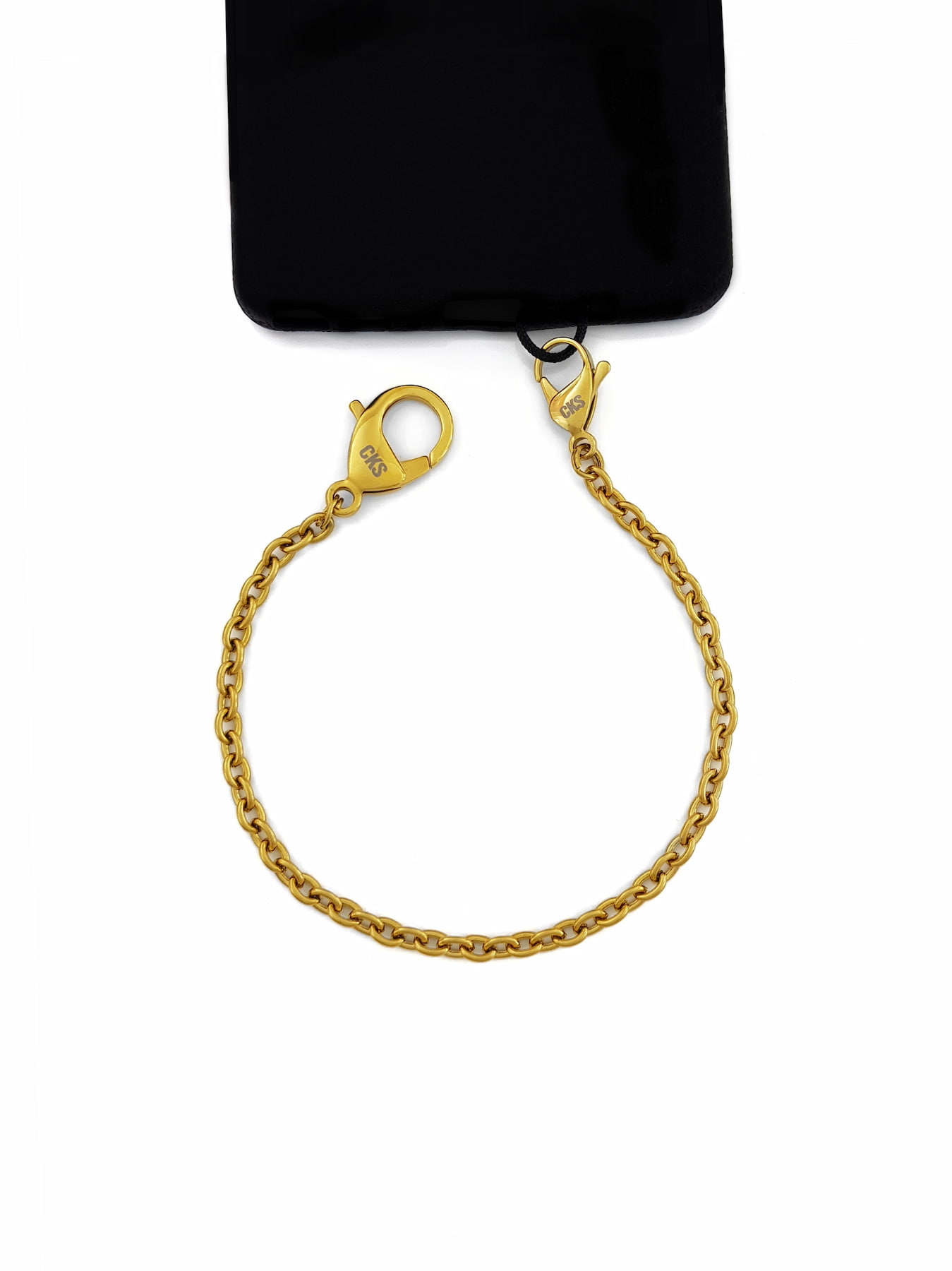 phone chain stainless steel 18k gold