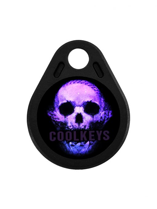 cool rfid tags skull purple
