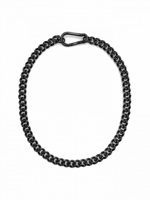 carabiner necklace jewelry black