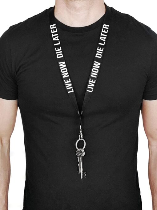 live now die later lanyard reflector cool