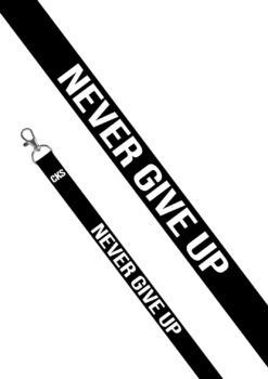 never give up lanyard cool reflector