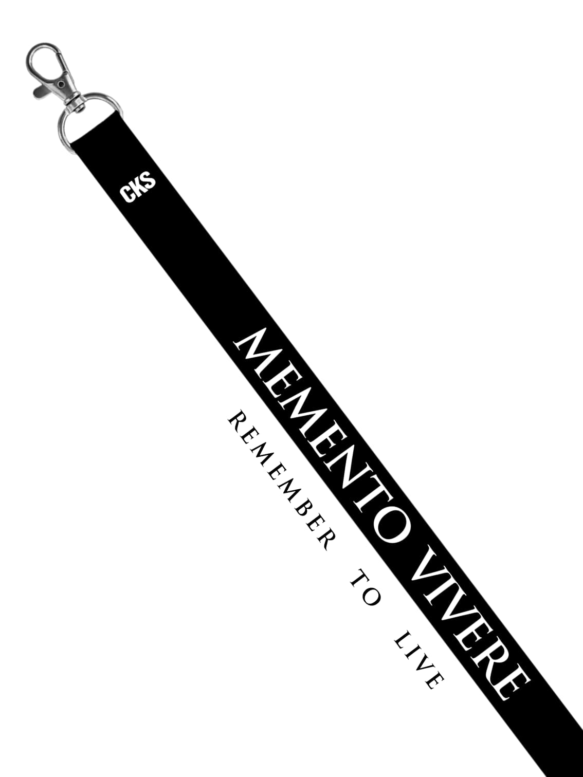 memento vivere latin design lanyard reflector