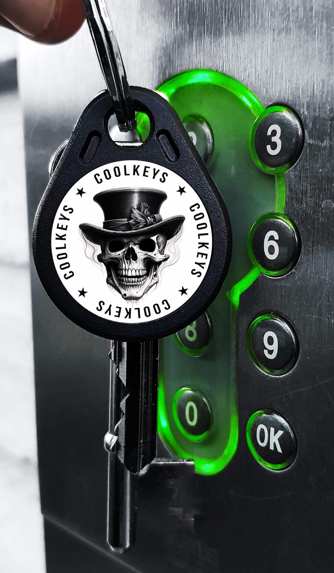 cool rfid tag skull