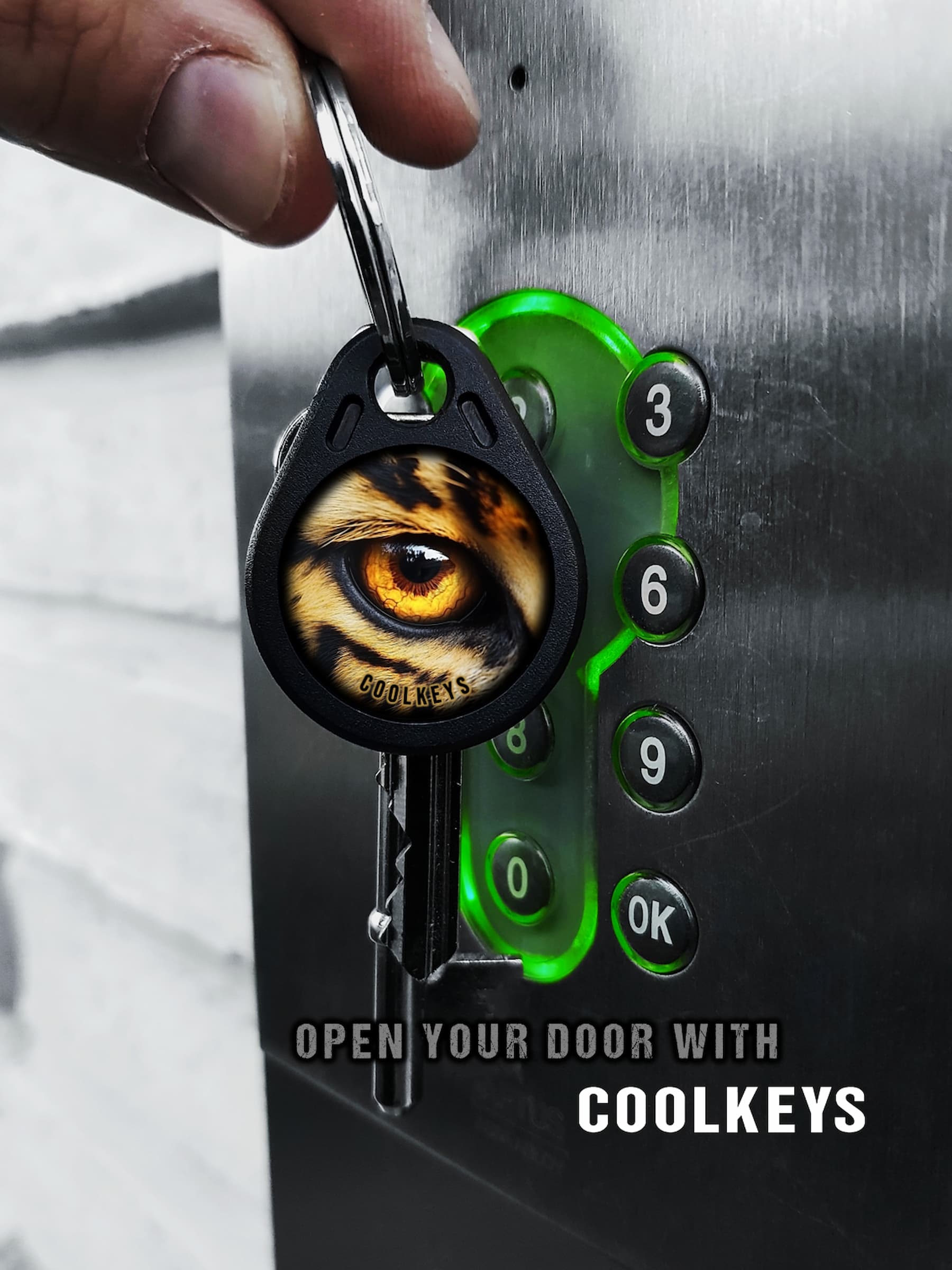 cool rfid tags key leopard