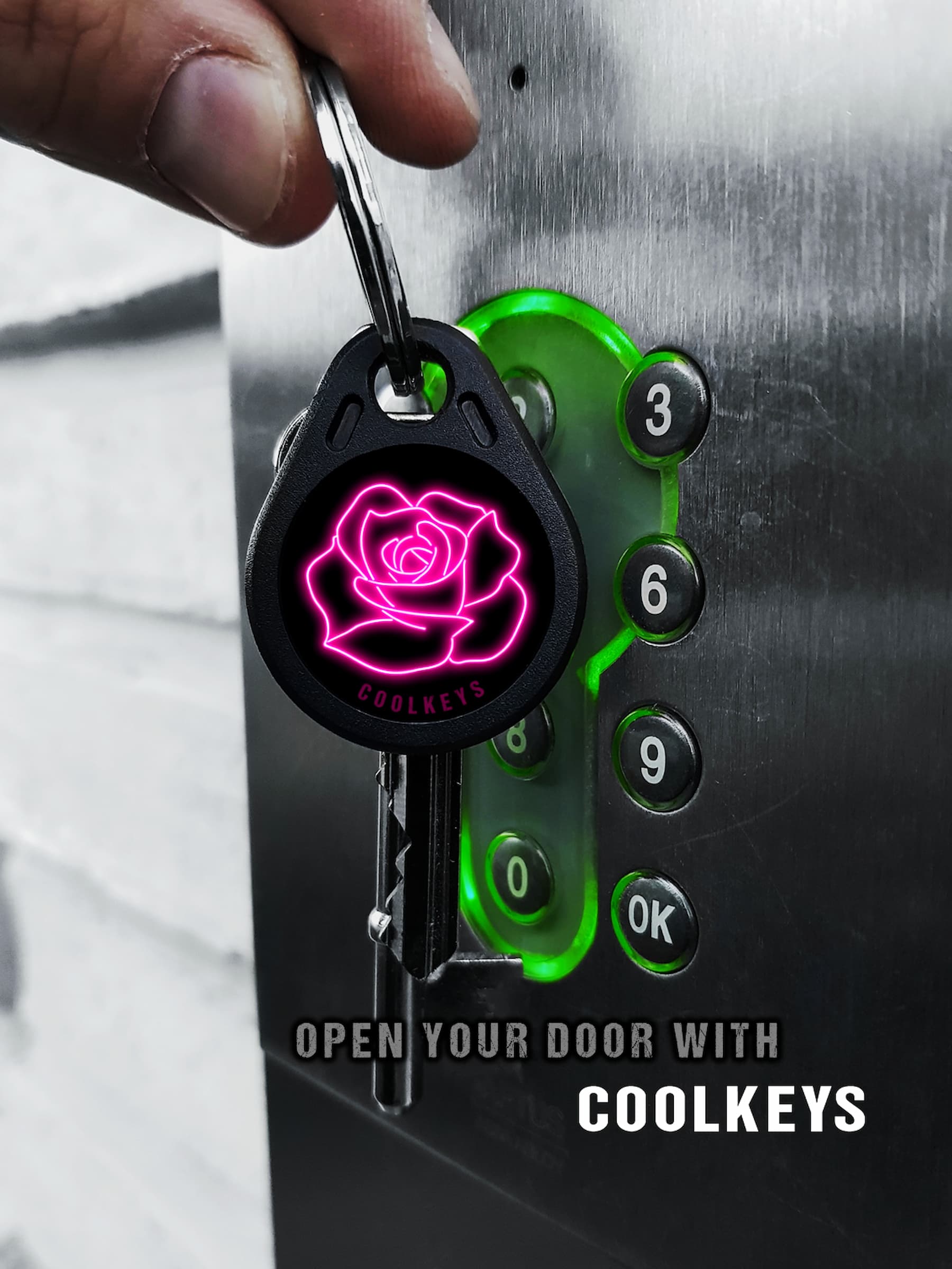cool rfid tags key rose