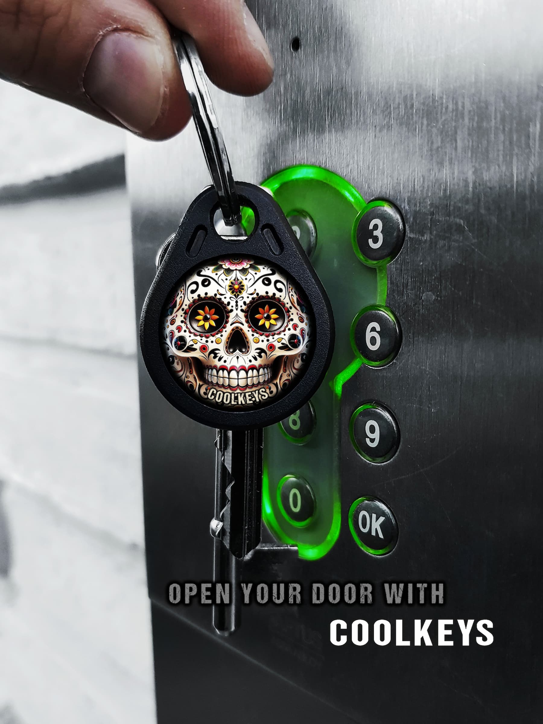 cool rfid tags skull calavera