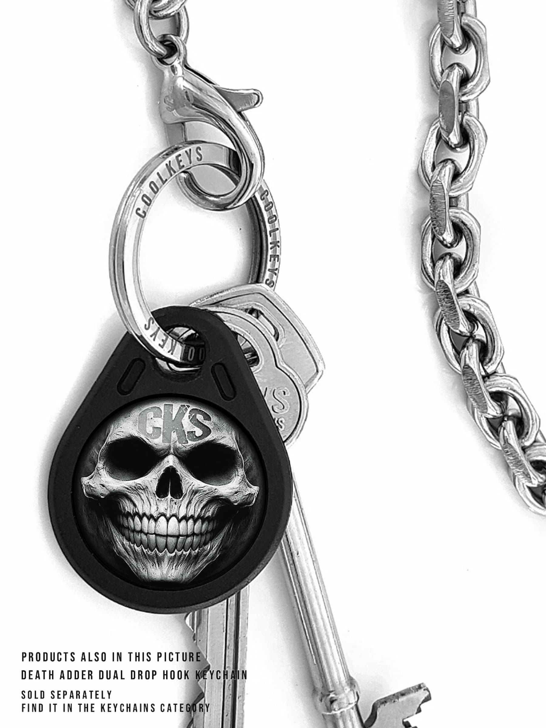 cool rfid tag fob key skull design