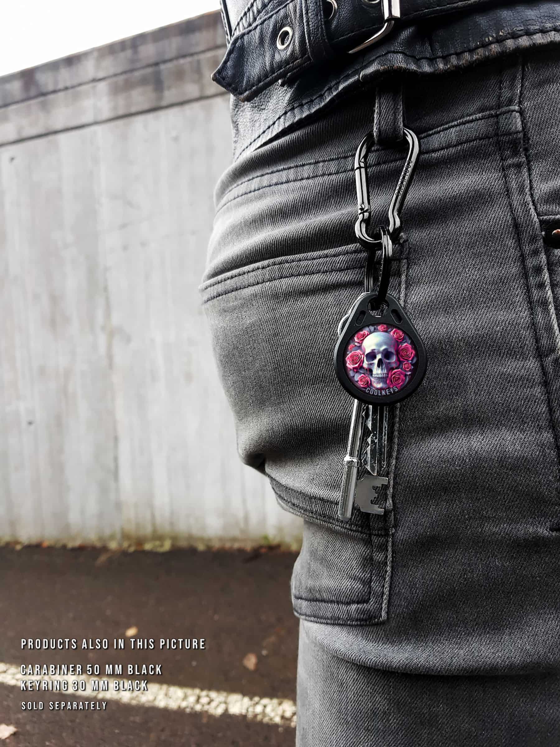 cool rfid tags skull roses