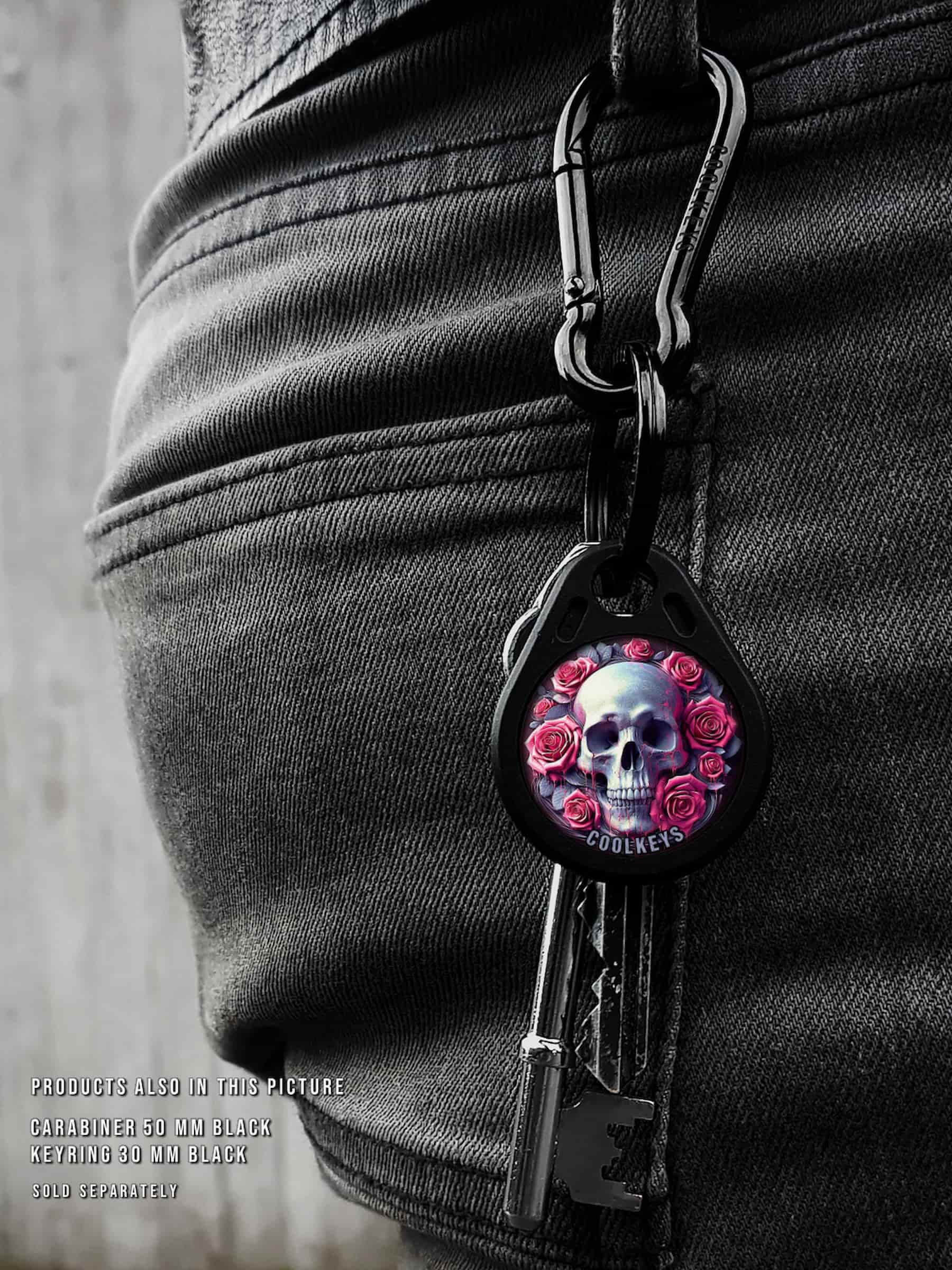 cool rfid tags skull roses