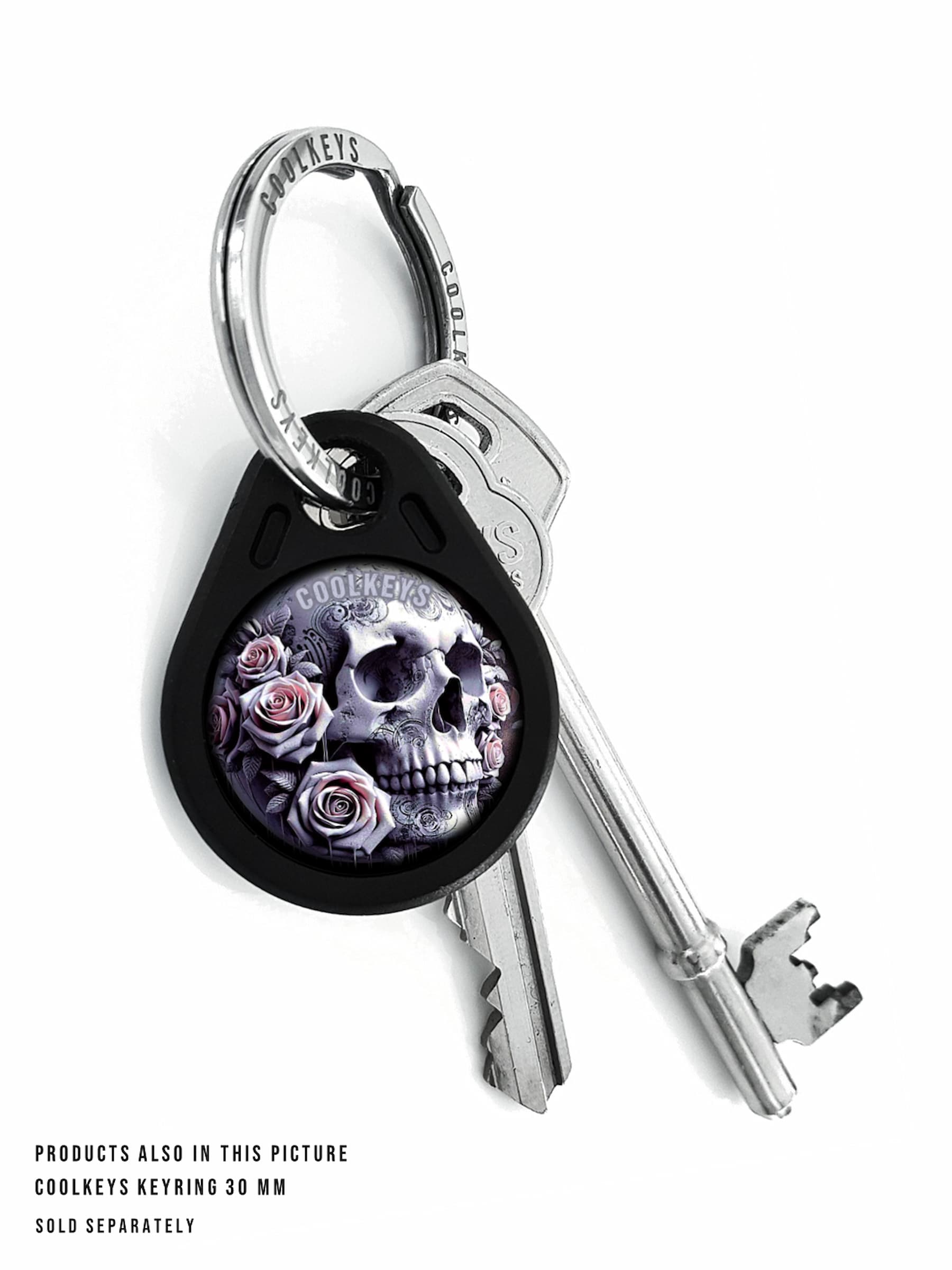 SKULL & WITHERED ROSES RFID TAG - Image 3