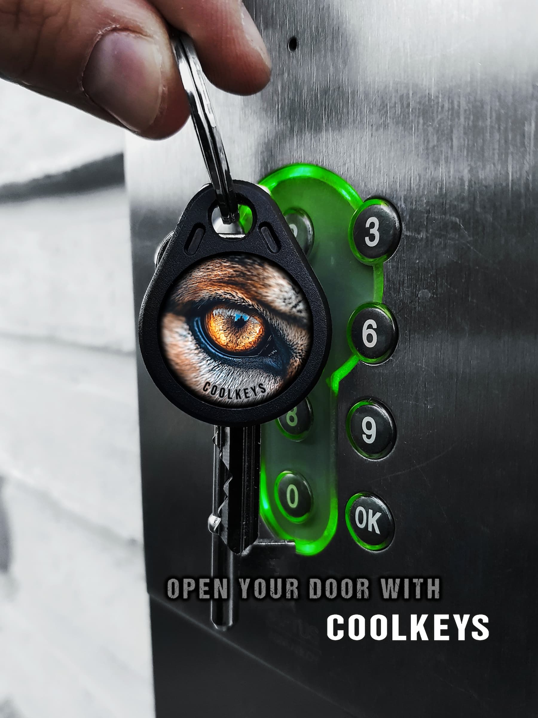 cool rfid tags key wolf