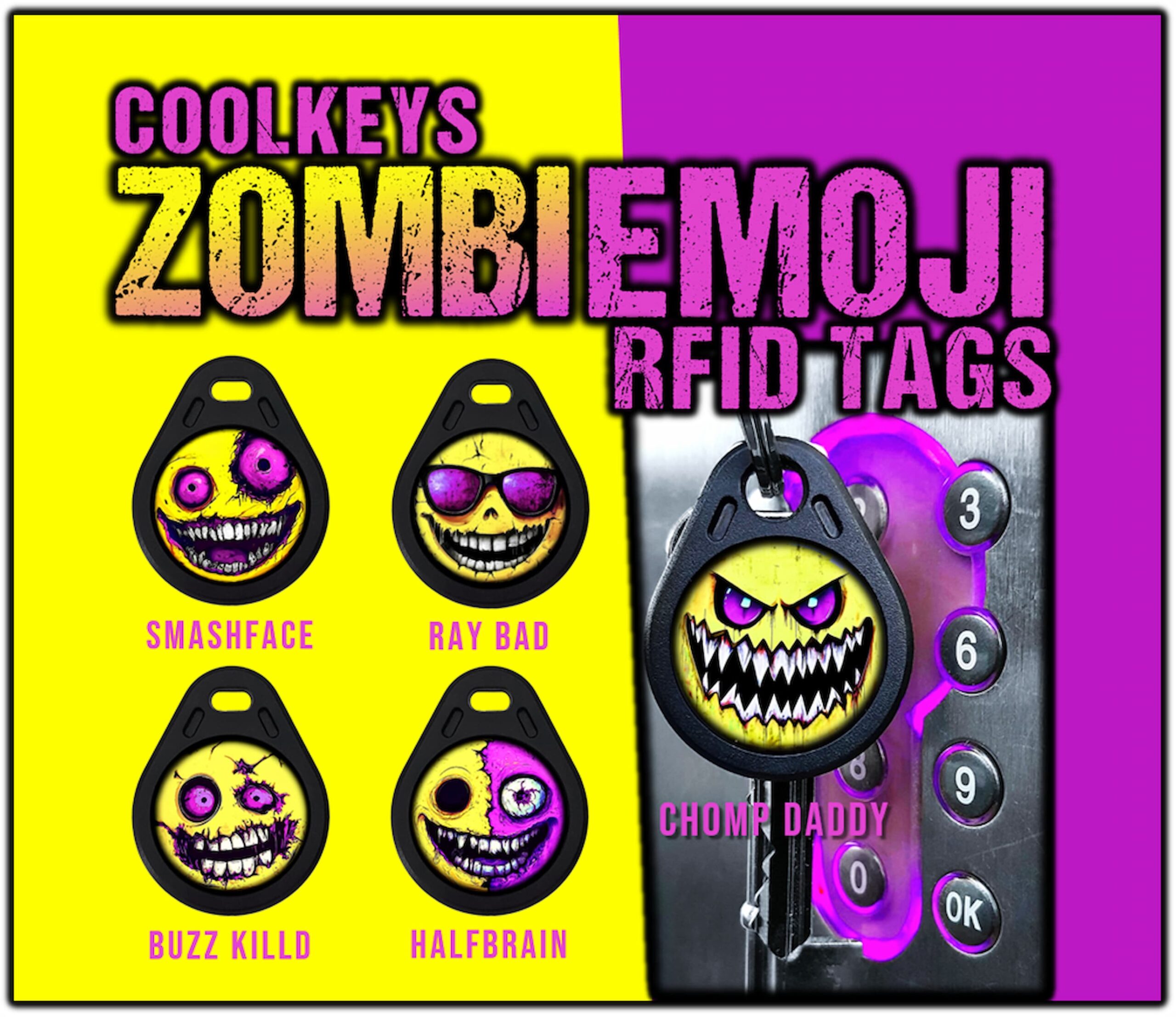 cool rfid tags key smiley