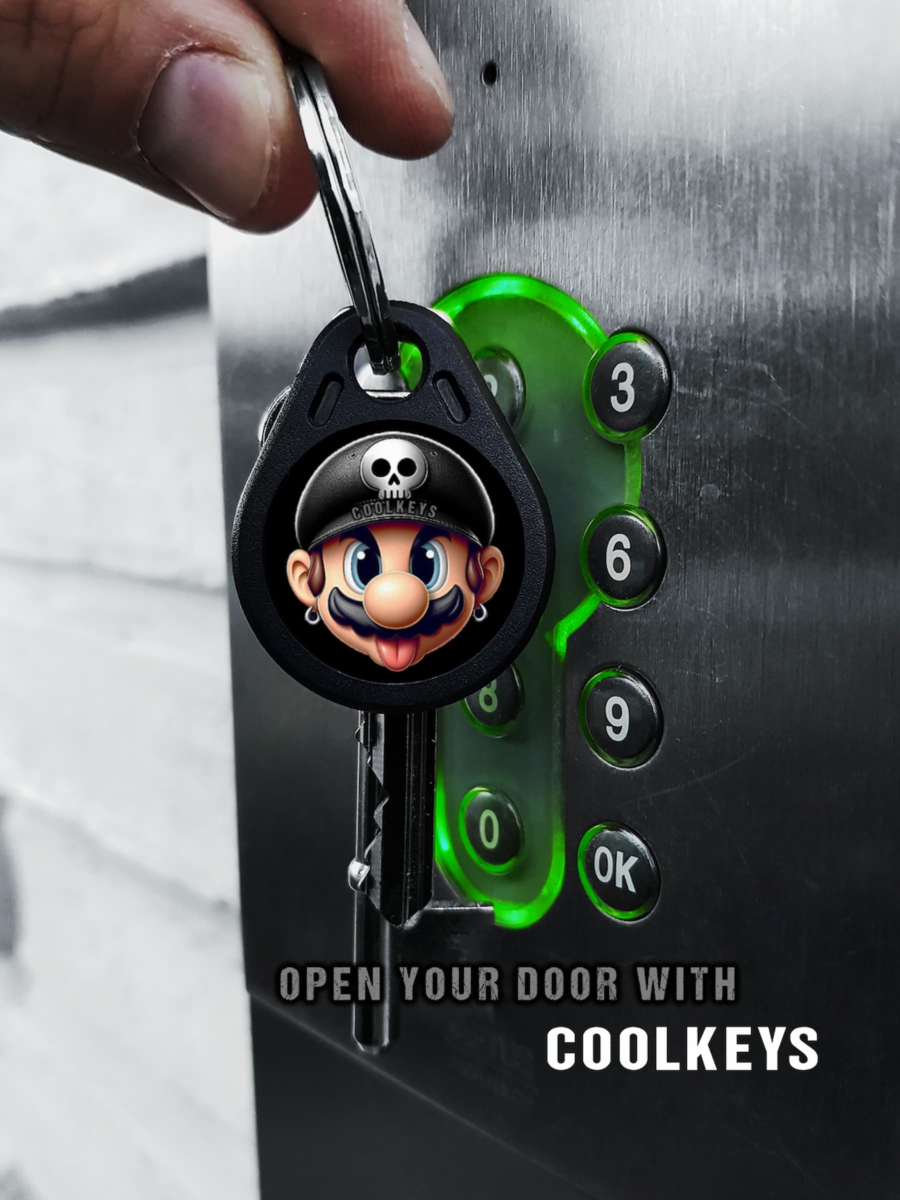 cool rfid tags key super mario