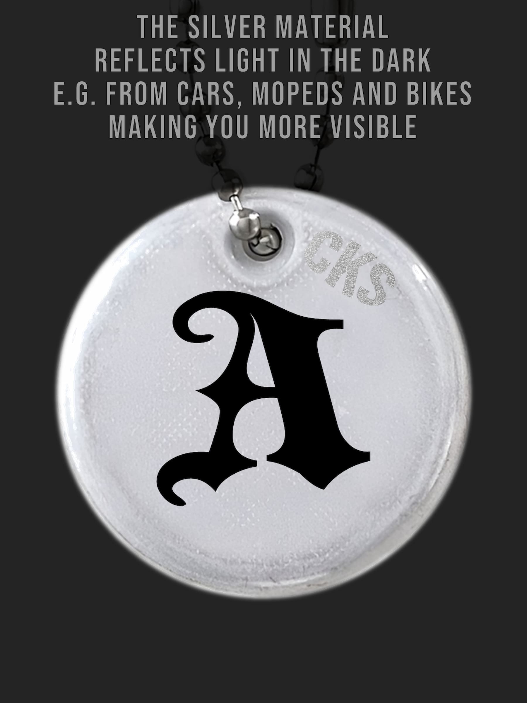 reflex snygg design bokstav reflector letter