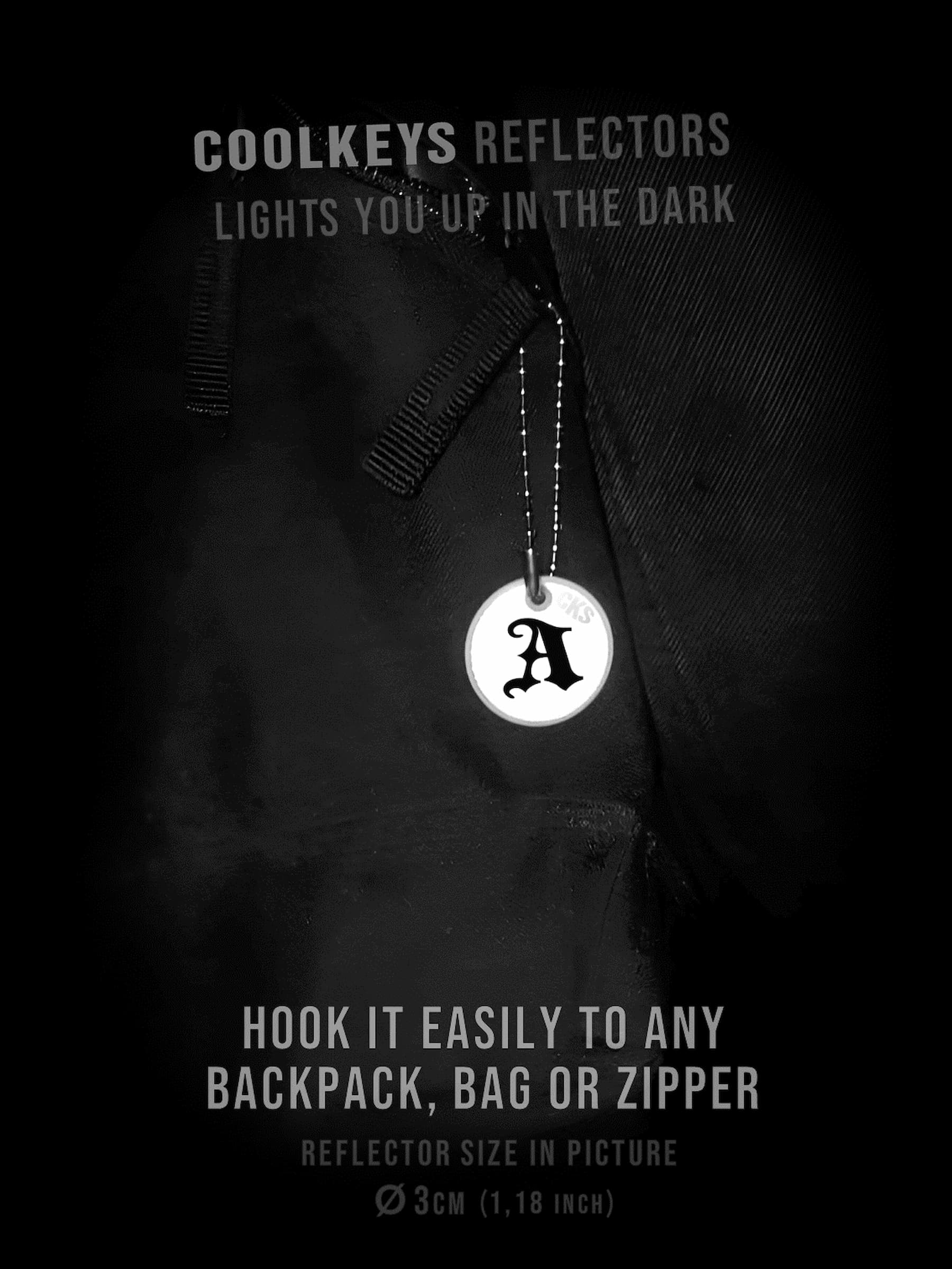 reflex snygg design bokstav reflector letter