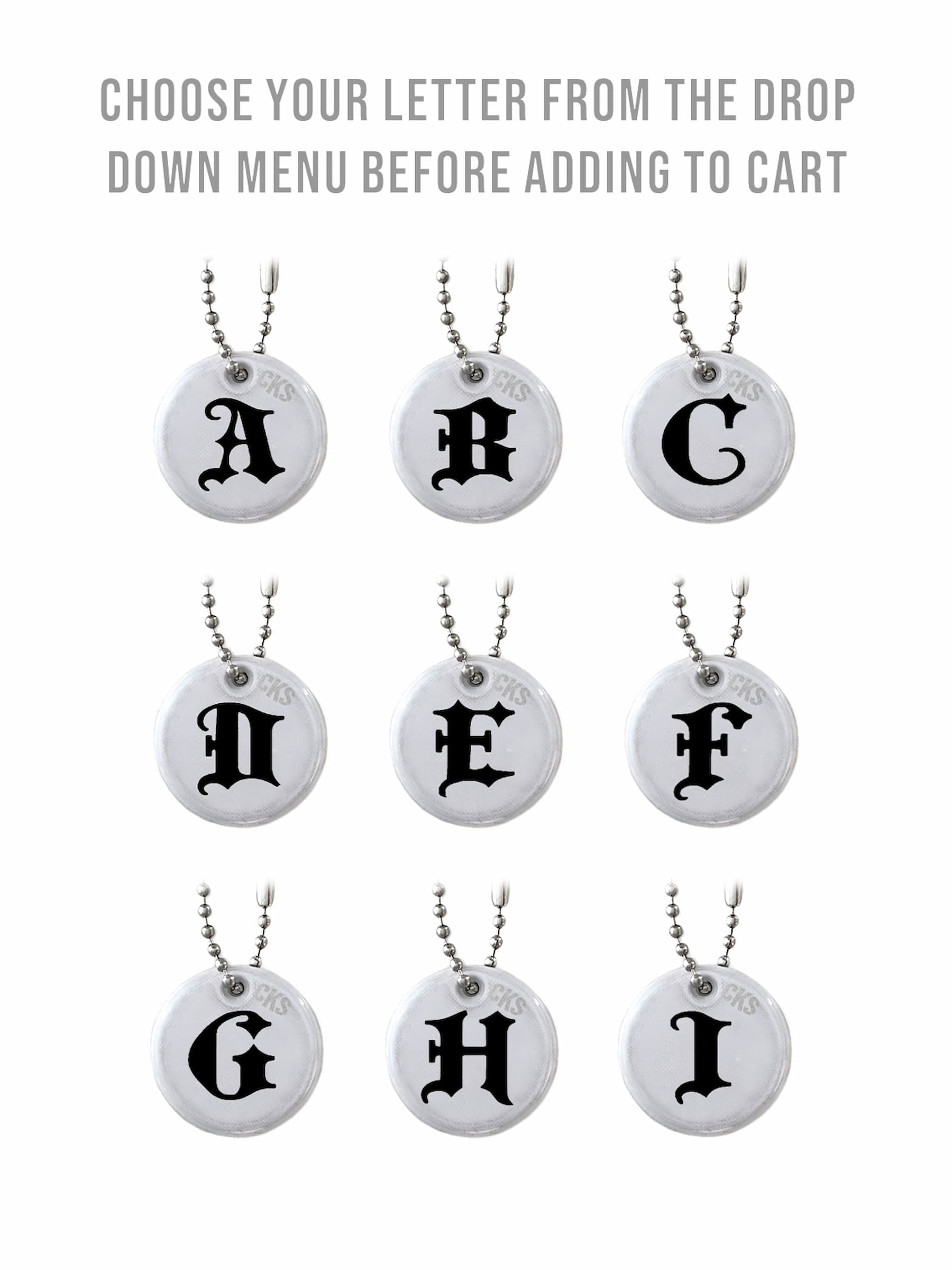 reflex snygg design bokstav reflector letter