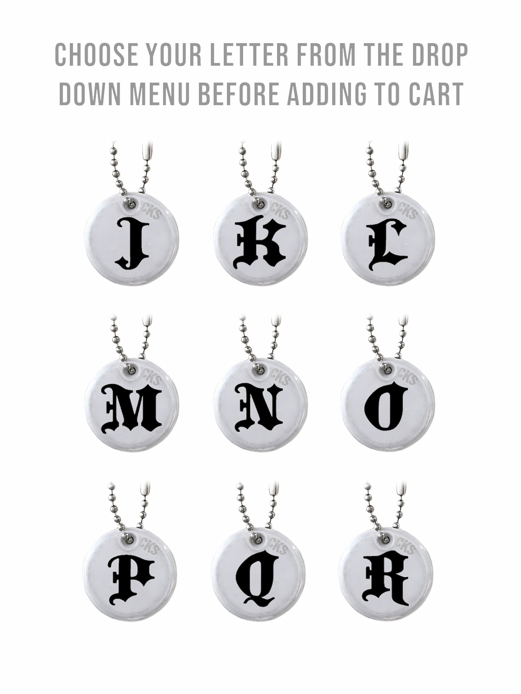 reflex snygg design bokstav reflector letter