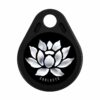 cool rfid tags fobs key flower lotus silver
