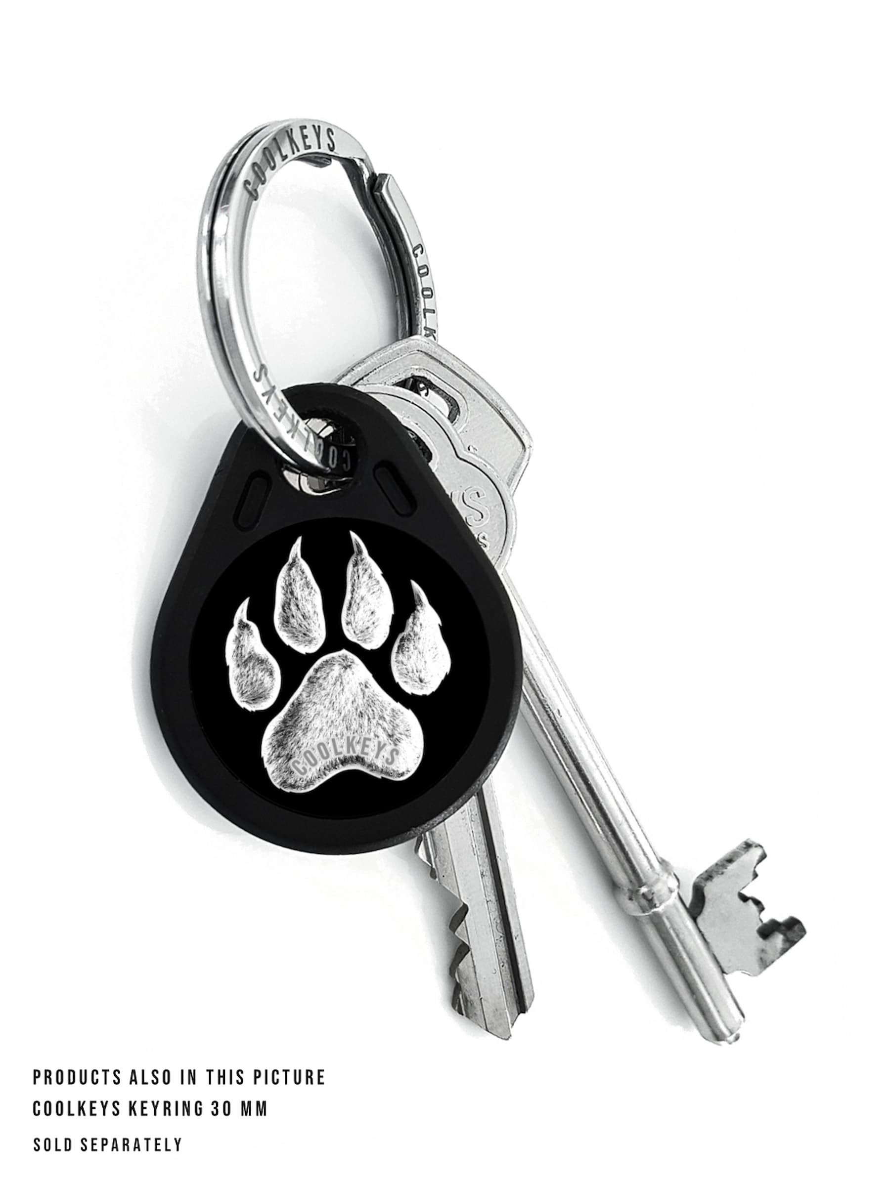 cool deisgn rfid tag key fob paw silver