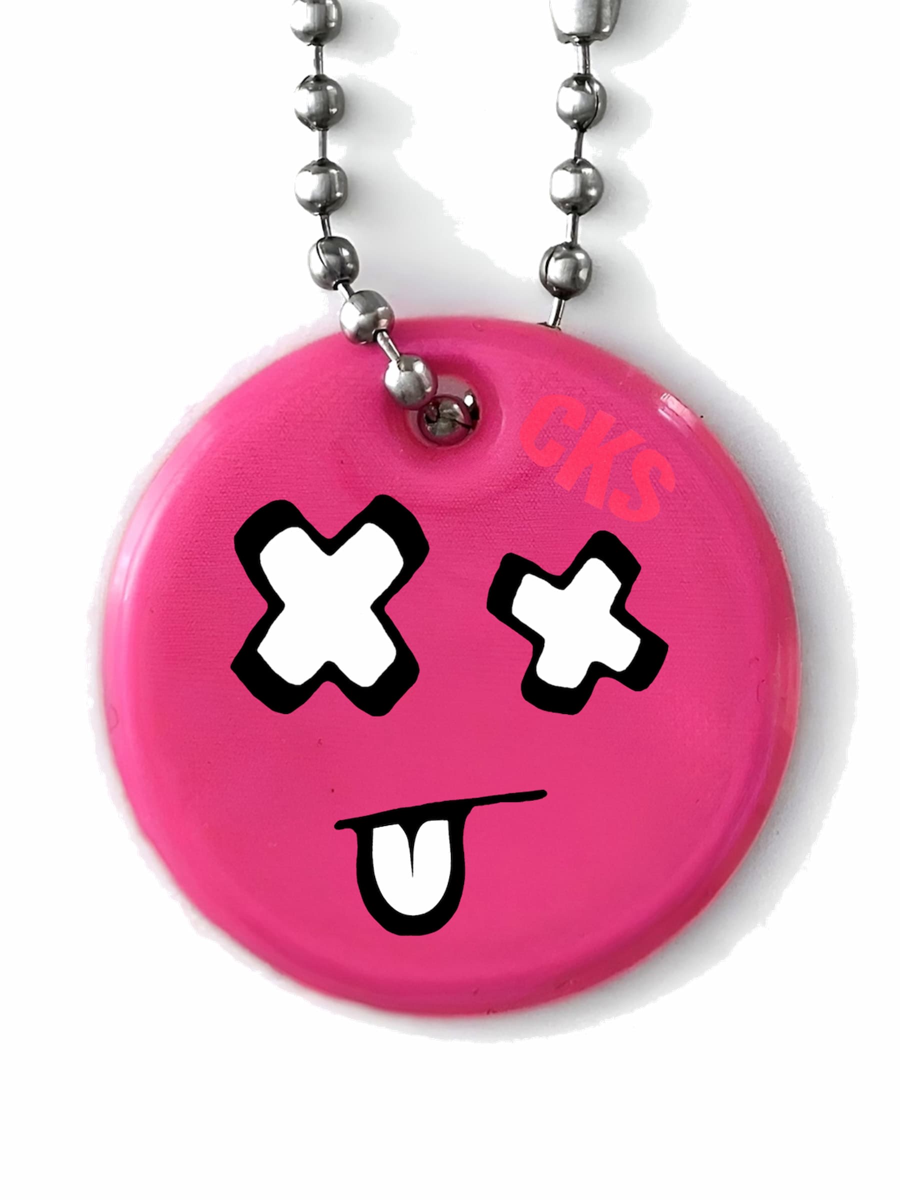 reflex snygg design rosasmiley pink reflector